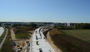Le premier viaduc de la ligne 18 raccordera les gares de Palaiseau et du CEA Saint-Aubin, dans l'Essonne.