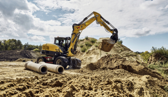 La pelle sur pneus sera exposée sur le stand de Wacker Neuson à Bauma 2022.