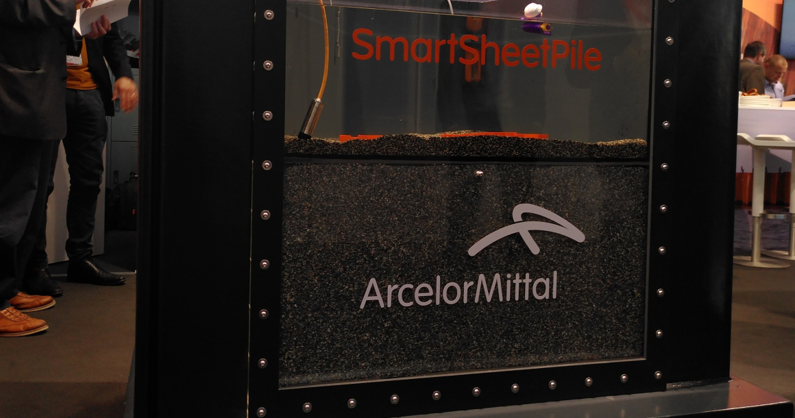 Le prototype de Smartsheetpile exposé à la Bauma en octobre dernier.