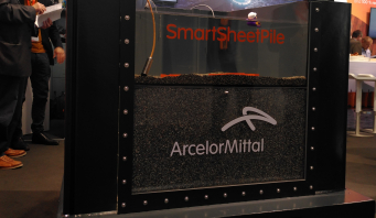 Le prototype de Smartsheetpile exposé à la Bauma en octobre dernier.